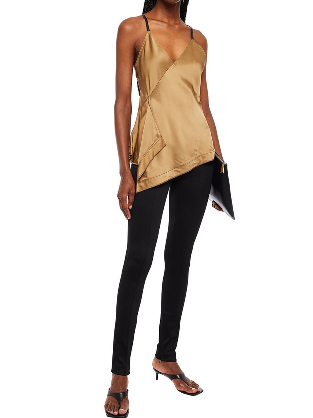 Helmut Lang Black Ribbed Jersey Leggings XS NEW $370